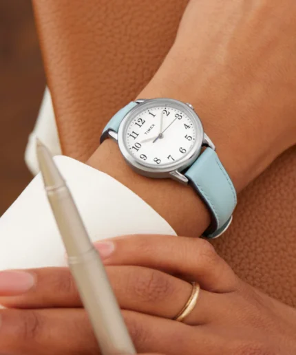 Timex Easy Reader Color Pop 30mm Leather Strap Watch